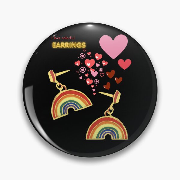 Item preview, I Love Colorful Earrings With Hearts Gift For Women  designed and sold by MotylekAnia.