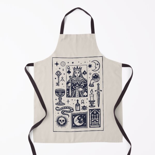 Item preview, Mystic Esoteric Witchcraft Tarot Symbols linocut collage designed and sold by CamaleonDesigns.