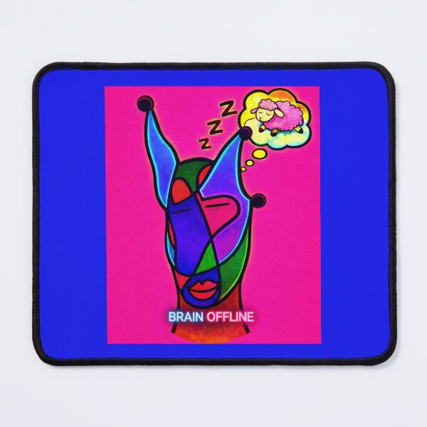 Item preview, Colorful Jester Brain Offline with Sleeping Sheep designed and sold by ZunZunArt.