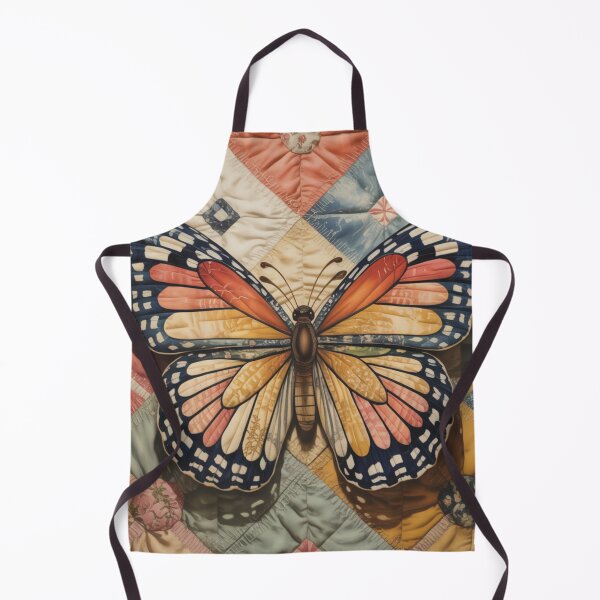 Artikelvorschau, Schmetterling auf Patchworkstoff, Ölfarbe. entworfen und verkauft von elegantpaterns.