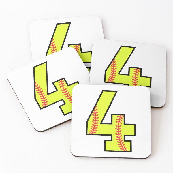 Item preview, Softball Number 4 designed and sold by gunaone-design.