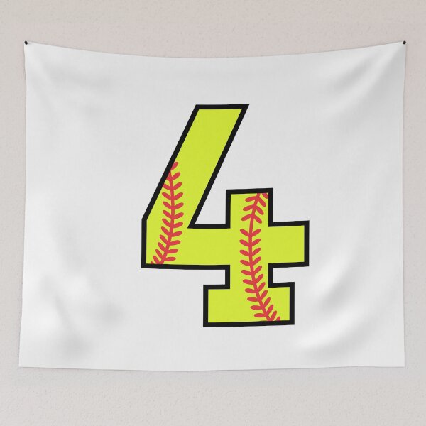 Item preview, Softball Number 4 designed and sold by gunaone-design.