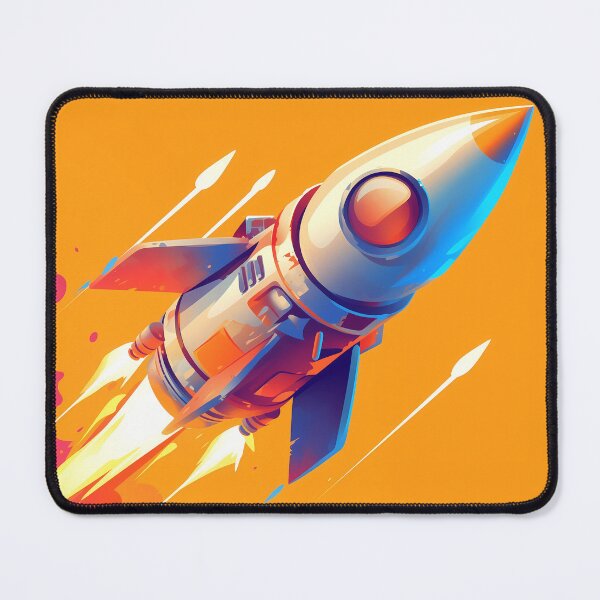 Item preview, A graphic drawing of a vintage space rocket designed and sold by gut2000.