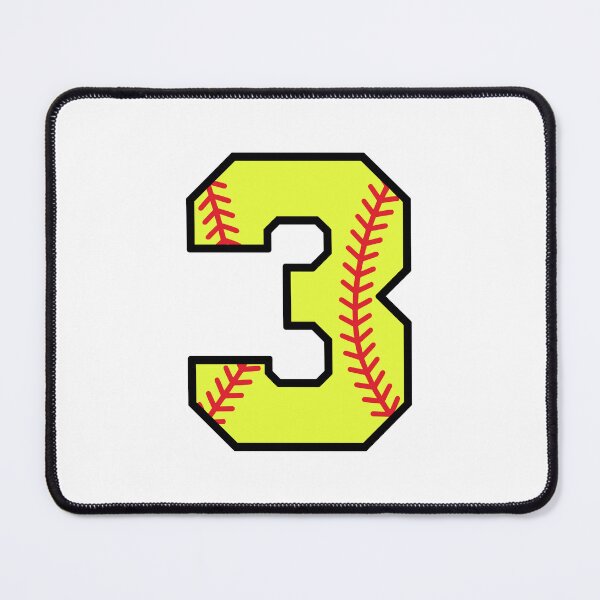 Item preview, Softball Number 3 designed and sold by gunaone-design.