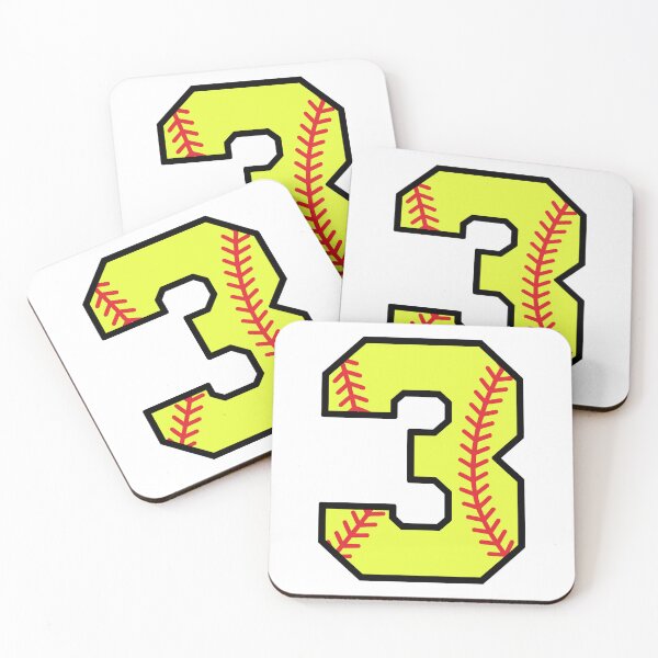 Item preview, Softball Number 3 designed and sold by gunaone-design.