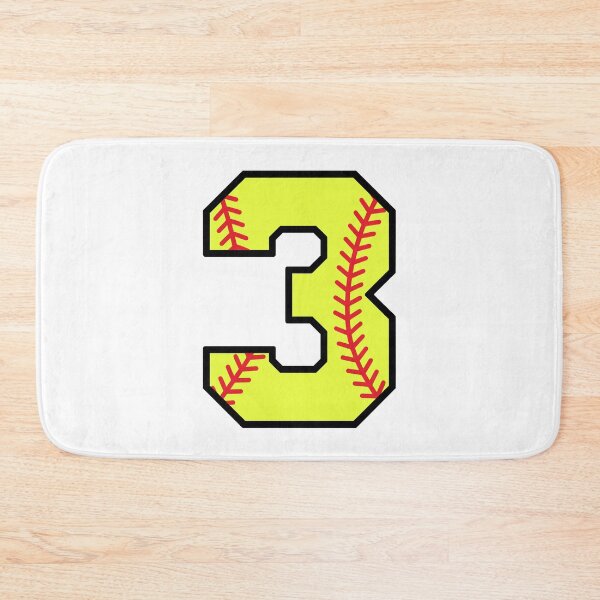 Item preview, Softball Number 3 designed and sold by gunaone-design.