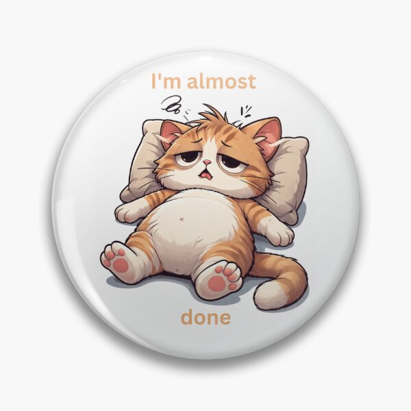 Item preview, overworked cat designed and sold by Shopping Alley.