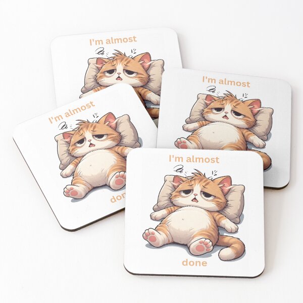Item preview, overworked cat designed and sold by Shopping Alley.