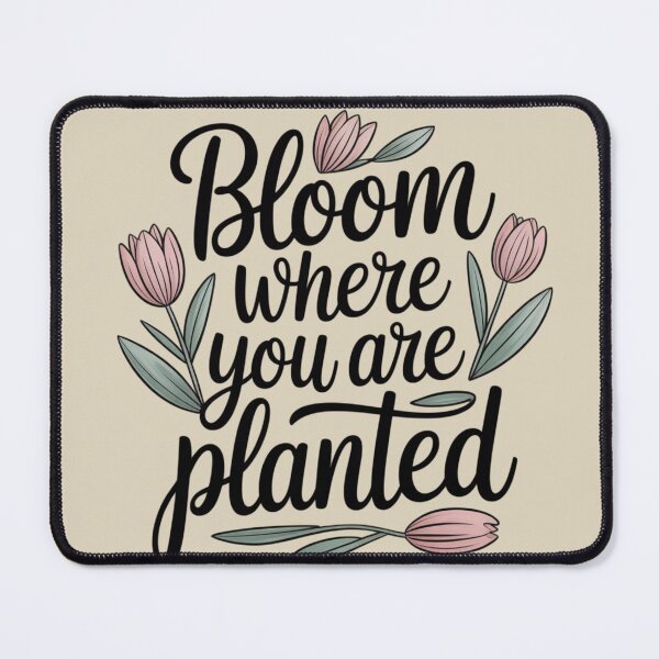 Item preview, Bloom Where You Are Planted Pink Tulip Floral designed and sold by Shanker-studio.