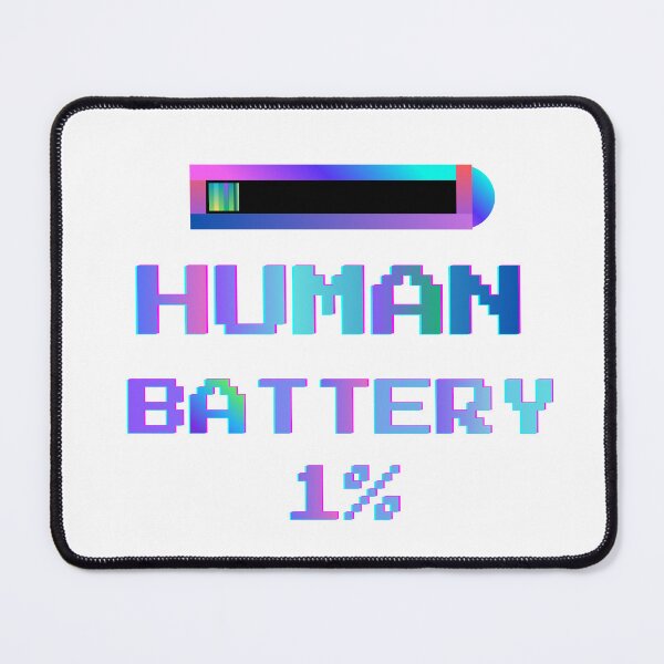 Item preview, Human Battery 1% T-Shirt – Funny Low Energy Humor Tee, Glitch Tech Aesthetic Design designed and sold by StackWear-Studio.