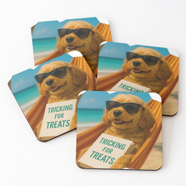 Item preview, Will Trick for Treats - Funny Dog Art for finding your balance designed and sold by Hell-phaba.
