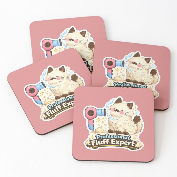 Item preview, “Professional Fluff Expert Cat – Funny Grooming Meme Sticker” designed and sold by sumodesign.