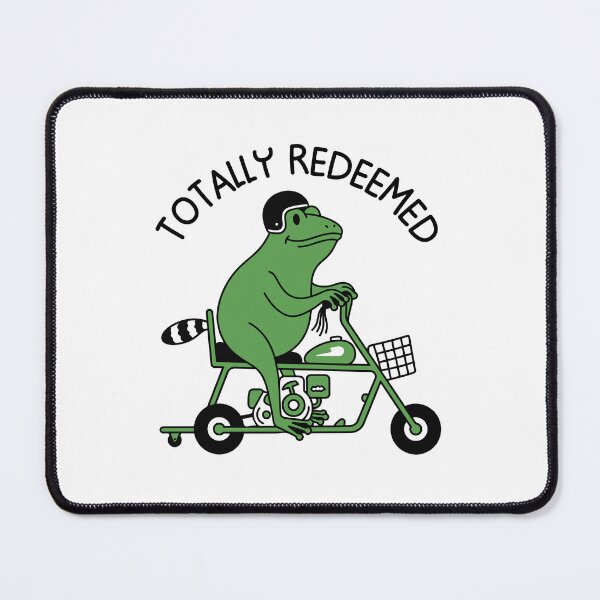 Item preview, Totally Redeemed Funny Frog Ride a Minibike Adventure Meme designed and sold by gunaone-design.