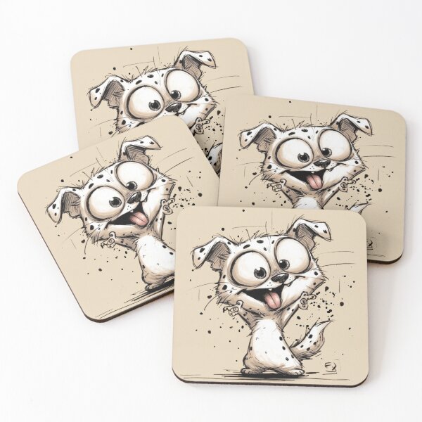 Item preview, Funny Dalmatian Puppy Sketch - Crazy Happy Dog Art designed and sold by M.Store.