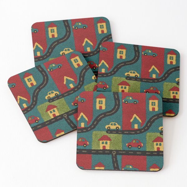Item preview, Large Color Block Town Map Pattern designed and sold by Piotrek0001.