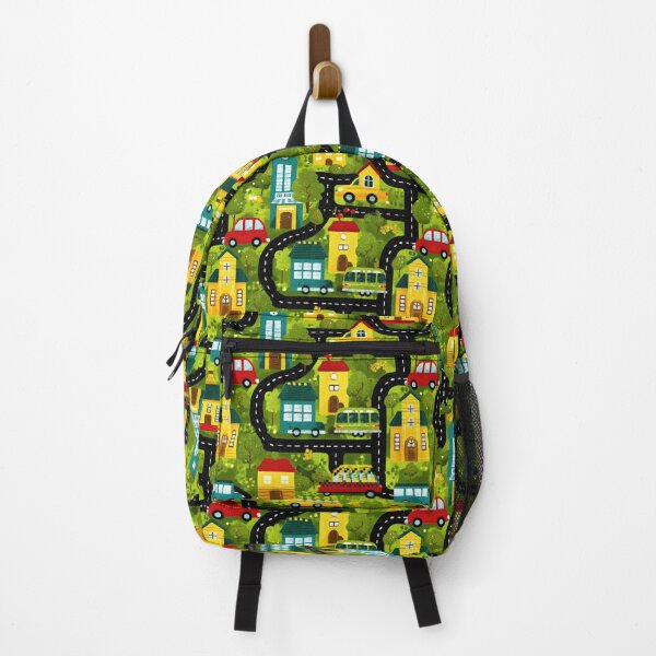 Item preview, Busy Bright Green Town Map Pattern designed and sold by Piotrek0001.