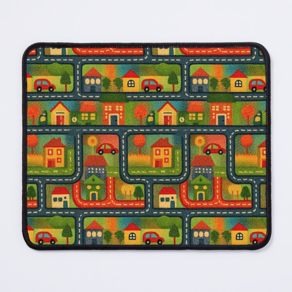 Item preview, Orange and Green Grid Town Pattern designed and sold by Piotrek0001.