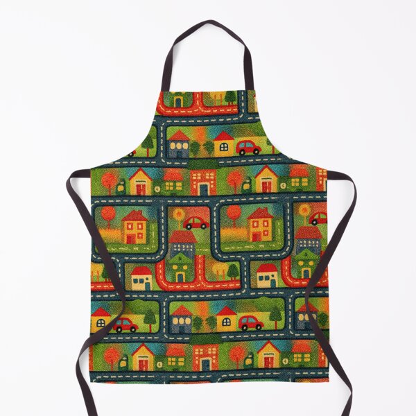 Item preview, Orange and Green Grid Town Pattern designed and sold by Piotrek0001.