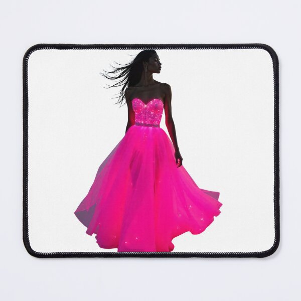 Item preview, black girl wearing bright baby print color frock with flying black hairs designed and sold by GulDesigns.
