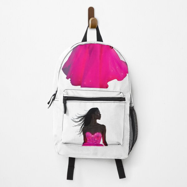 Item preview, black girl wearing bright baby print color frock with flying black hairs designed and sold by GulDesigns.