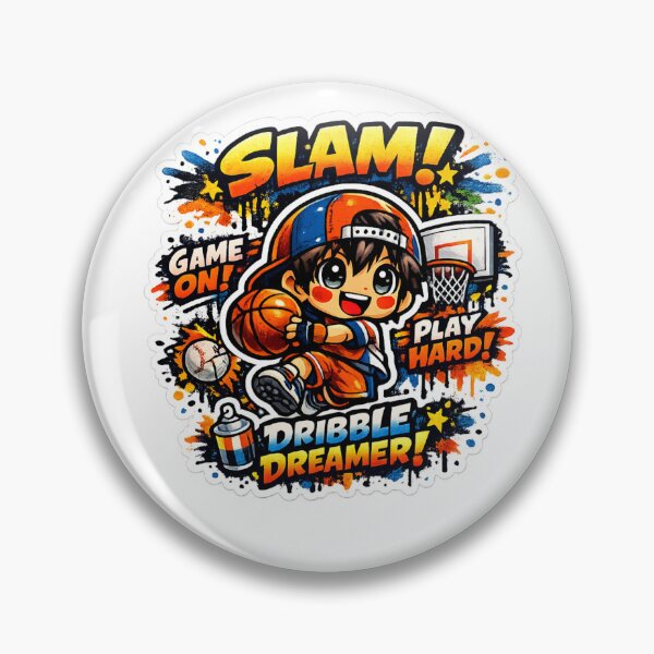 Item preview, Slam Dreamer – Kawaii Graffiti Basketball designed and sold by Joyfulfabric.
