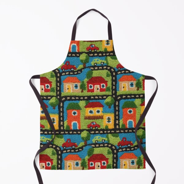 Item preview, Bright Blue and Green Village Map Pattern designed and sold by Piotrek0001.