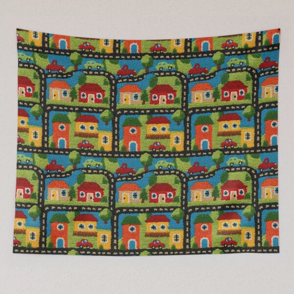 Item preview, Bright Blue and Green Village Map Pattern designed and sold by Piotrek0001.