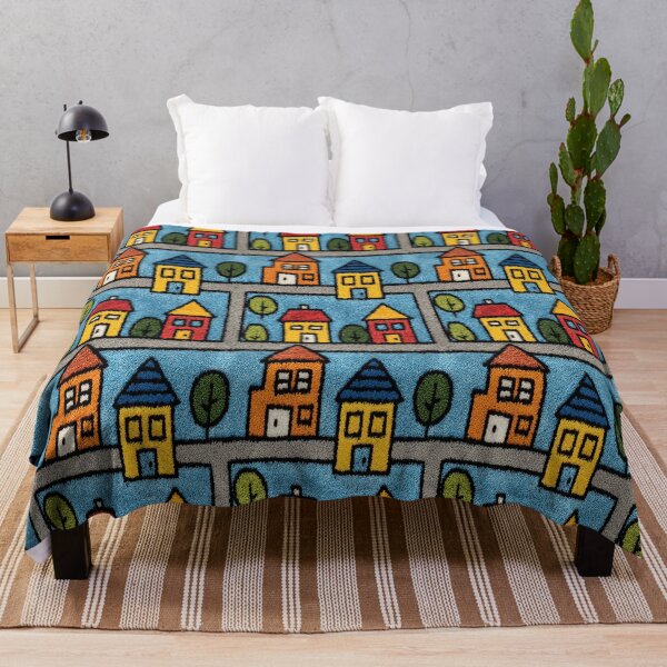 Item preview, Large Cartoon Houses Street Pattern designed and sold by Piotrek0001.