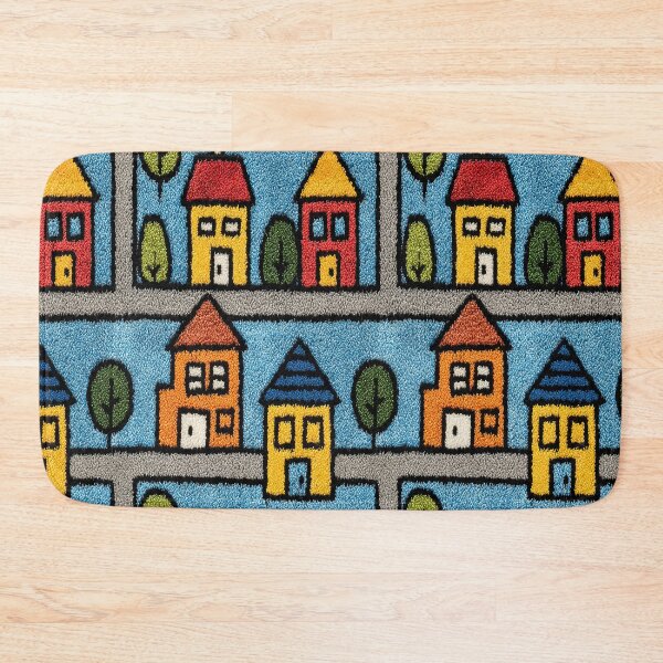 Item preview, Large Cartoon Houses Street Pattern designed and sold by Piotrek0001.