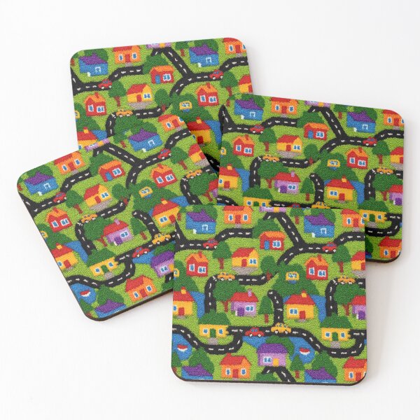 Item preview, Curvy Roads Bright Green Suburb Pattern designed and sold by Piotrek0001.