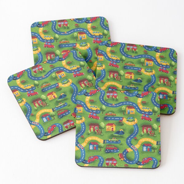 Item preview, Blue Winding Roads Green Town Pattern designed and sold by Piotrek0001.