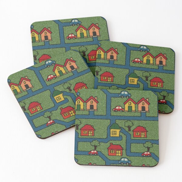 Item preview, Grassy Blocks Town Map Pattern designed and sold by Piotrek0001.