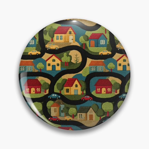 Item preview, Winding Roads Green Hills Village Pattern designed and sold by Piotrek0001.