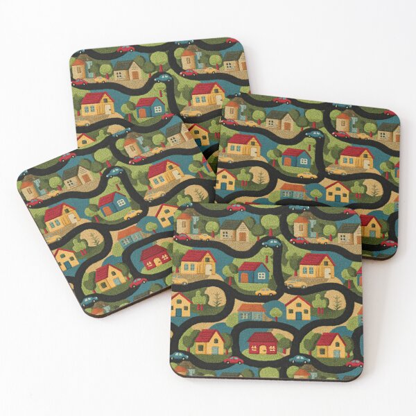 Item preview, Winding Roads Green Hills Village Pattern designed and sold by Piotrek0001.