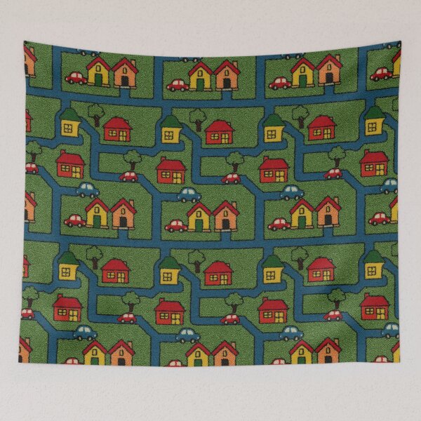 Item preview, Grassy Blocks Town Map Pattern designed and sold by Piotrek0001.