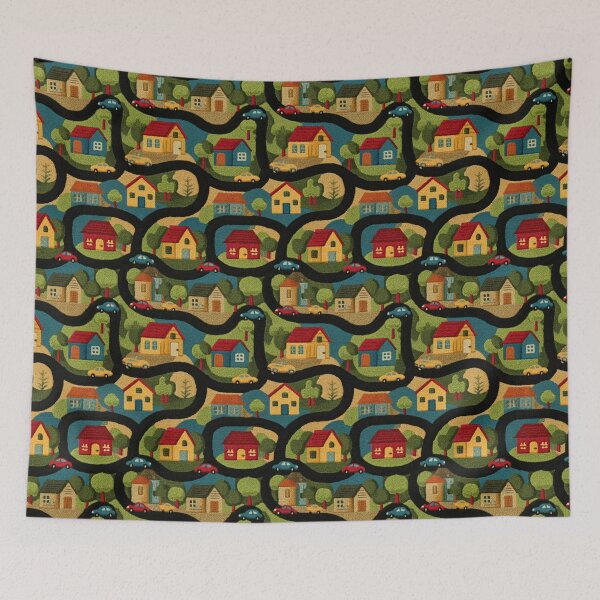 Item preview, Winding Roads Green Hills Village Pattern designed and sold by Piotrek0001.