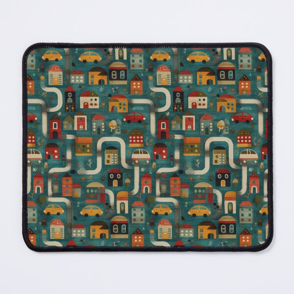 Item preview, Dark Teal Dense City Grid Pattern designed and sold by Piotrek0001.