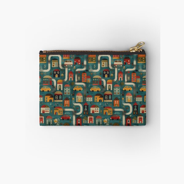 Item preview, Dark Teal Dense City Grid Pattern designed and sold by Piotrek0001.