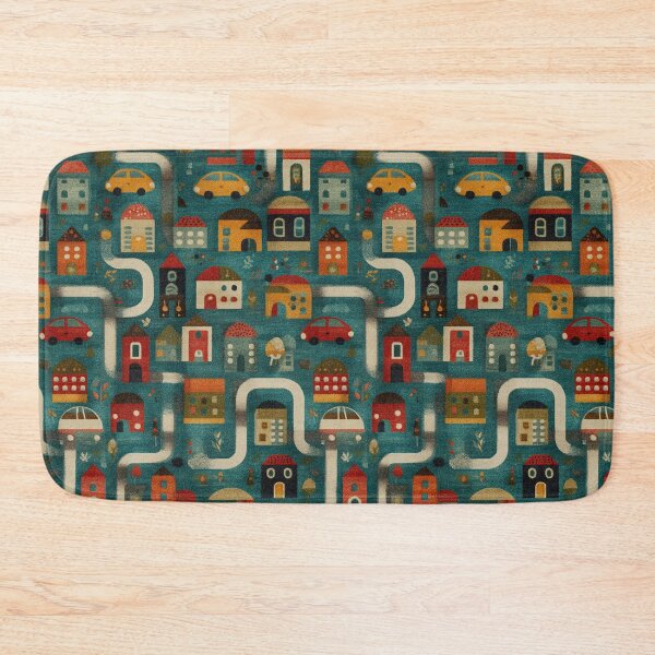 Item preview, Dark Teal Dense City Grid Pattern designed and sold by Piotrek0001.