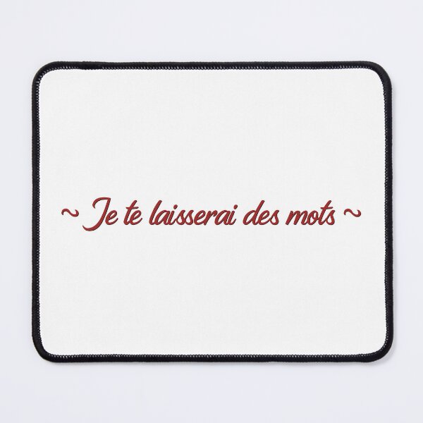 Item preview, je te laisserai des mots - red font designed and sold by creativestuff11.
