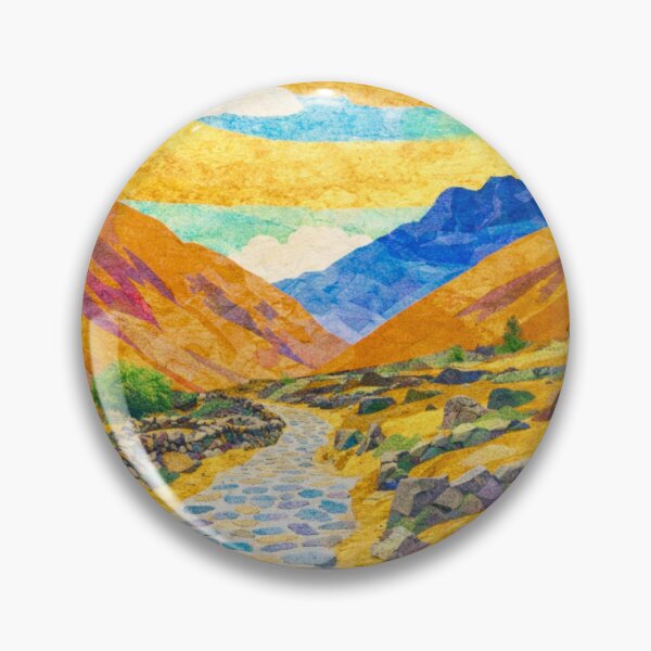 Item preview, Calm Rocky Mountain Path, Watercolor Papercut, Childrens Book Illustration designed and sold by SWSandraWechner.