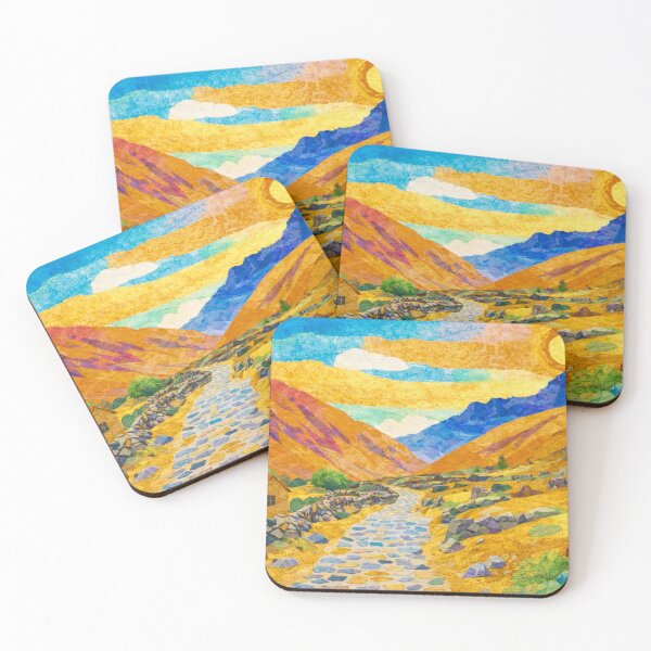 Item preview, Calm Rocky Mountain Path, Watercolor Papercut, Childrens Book Illustration designed and sold by SWSandraWechner.