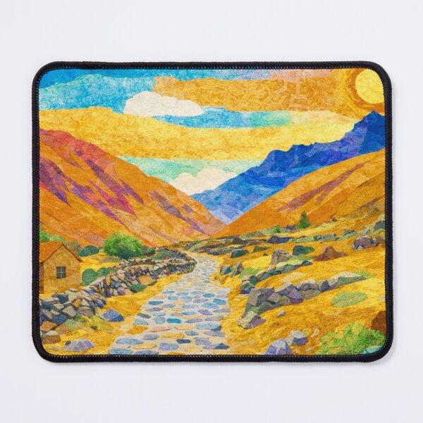 Item preview, Calm Rocky Mountain Path, Watercolor Papercut, Childrens Book Illustration designed and sold by SWSandraWechner.