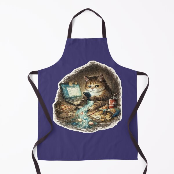 Item preview, Cat Procrastination Sticker – Funny Work From Home Struggle Animal Art designed and sold by Felixuss.