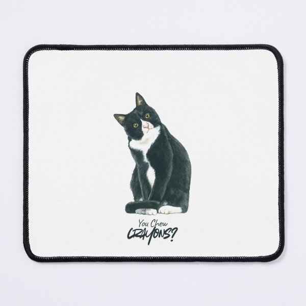 Item preview, You Chew Crayons Cat – Funny Curious Cat Minimalist Design designed and sold by Refinedpaws.