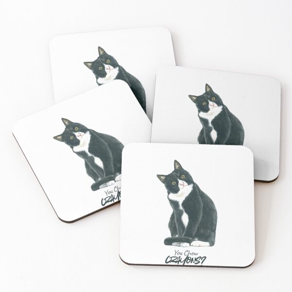 Item preview, You Chew Crayons Cat – Funny Curious Cat Minimalist Design designed and sold by Refinedpaws.