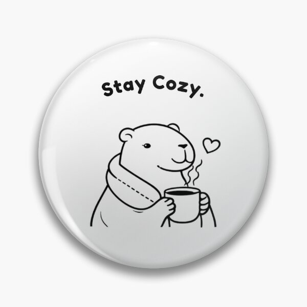 Item preview, Stay Cozy Capybara – Cute Minimalist Self Care Animal Design designed and sold by PAPIRO SIGLO XXI.