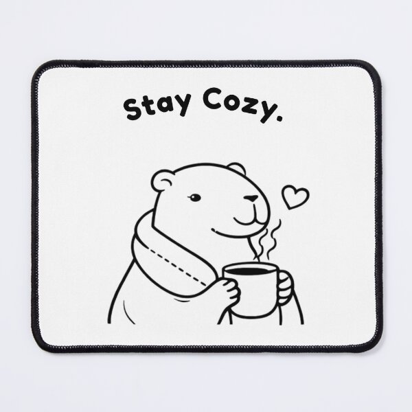 Item preview, Stay Cozy Capybara – Cute Minimalist Self Care Animal Design designed and sold by PAPIRO SIGLO XXI.