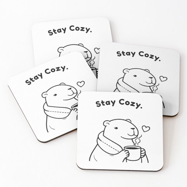 Item preview, Stay Cozy Capybara – Cute Minimalist Self Care Animal Design designed and sold by PAPIRO SIGLO XXI.
