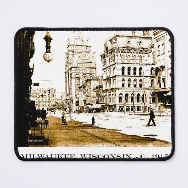 Item preview, Downtown Milwaukee Wisconsin, c 1915, Vintage Digital Engraving designed and sold by AMacGPhilly.